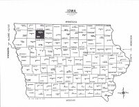 Iowa State Map, Clay County 1980